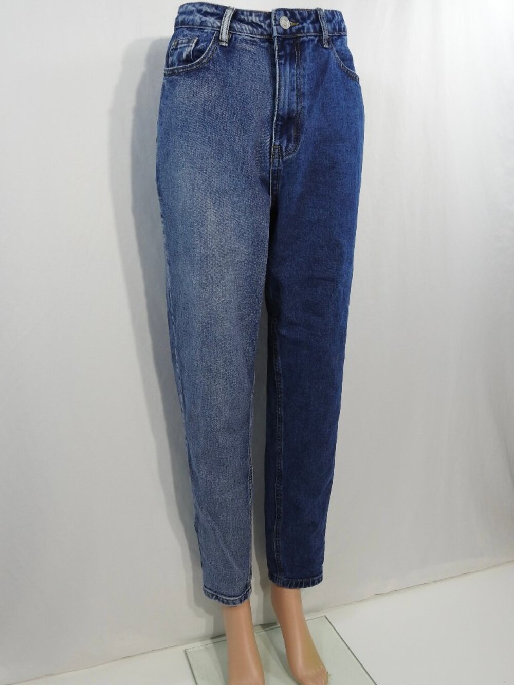 Missguided Sz 6 Riot Mom Jeans Womens Denim Tonal Splice G1807876